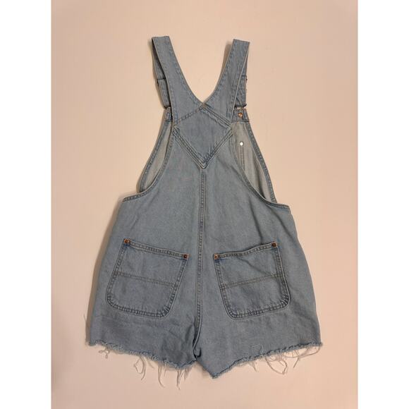 Old Navy Women's Denim Shortalls Size M Light Wash Overall 100% Cotton - Picture 4 of 6